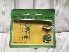 6” Sash Bracket Wall 1 Swivel Hook Bird Cage Plant Lantern Vintage Gold Finish picture