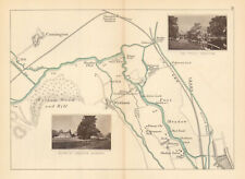 RIVER THAMES - Cassington - Wytham - Godstow - Binsey. The Trout. TAUNT 1887 map picture