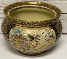 Royal Satsuma Pottery Porcelain Jardiniere Fish Bowl Planter Pot picture