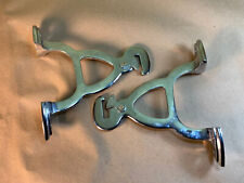 PAIR Vintage KASON Brooklyn NY Chrome MCM Meat Hook Rack Bracket - Made in USA picture