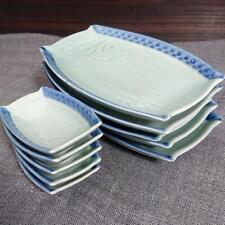 Old Imari Boat-Shaped Small Plate, Medium Set Of 10, Celadon picture