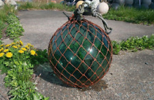 Glass Fishing Float Buoy Ball Vintage Japanese diameter 30cm 11.8 in Net picture