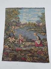 Vintage French Fishing Scene Wall Hanging Tapestry 99x76cm picture