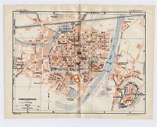 1926 VINTAGE CITY MAP OF CARCASSONNE VILLE BASSE LANGUEDOC-ROUSSILLON / FRANCE picture