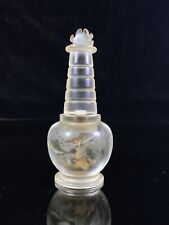 Chinese Old Beijing Glaze Inside Painting Sea Fish Tower-shaped Snuff Bottle Art picture