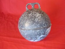 VINTAGE METAL FISHING FLOAT ABOUT 8 INCHES ACROSS, MARKED M. ENSUNZA picture