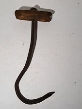 Vintage ButcherMeat Hook. Wood And Iron. No Make’s Mark 9.5