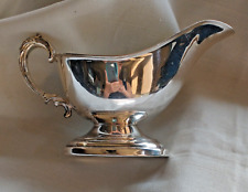SILVER PLATE GRAVY or SAUCE BOAT with PEDESTAL BASE picture