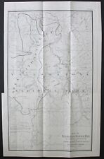 TROUT, YELLOWSTONE NATIONAL PARK, W. MONTANA, N.W. WYOMING Antique map 1891 picture