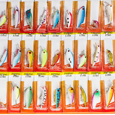 USA Lot 30 pcs Kinds of Fish Fishing Lures Crankbaits Hooks Minnow Baits Tackle picture