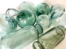 Authentic Japanese Glass Fishing Floats, 10 Pieces, Blue Green, Imperfect, Deal picture