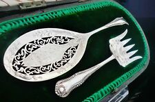 Immaculate Cased Antique Sterling Silver Fish Servers, Mappin & Webb 1906 picture