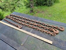 3 FARM RUSTIC, RUSTY FARM CHAIN WITH HOOK VINTAGE STEAMPUNK ART  PLANTER HANGER picture