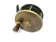 Malloch's Patent Sun & Planet 3.5″ All Brass Vintage Fishing Reel RARE picture