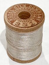 VINTAGE Silk Thread ROYAL SILK CO Light Silver Fly Fishing Fly Tying Sewing 331 picture