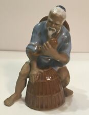 Vintage Chinese Shiwan Mudman Fisherman Figurine - 5