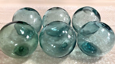 Japanese Glass Fishing Floats 3.5 inch LOT-6 Buoy Ball Vintage picture
