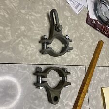 2 VINTAGE NAUTICAL Clamps HOOK SAIL MAST RIGGING SAILBOAT BOAT SHIP YACHT  picture
