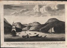 Lochranza Bay - Shark Fishing -1779 copper engraving. picture