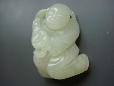 Chinese jade boy with a fish possibly 14th-19th C picture