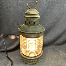 Brass Perkins Marine Lamp Co Nautical Ship Lantern Clear Glass picture