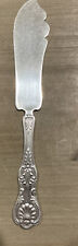 William Wilson and Son Sterling Silver Kings Pattern Flat Fish Knife w/Mono  picture