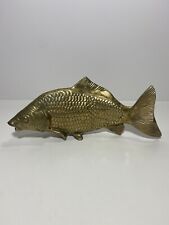 Vintage Brass Fish Carp Figurine Sculpture 8.5” 1lb 3oz picture