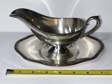 Portsmouth Sauce Boat with Attached Tray Portsmouth Silverplate Gravy Boat Tray picture