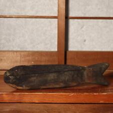 Japanese Antique wooden Jizai kagi Fish Carp Carved irori Fireplace JZI97 picture