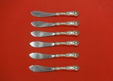 Bridal Rose by Alvin Sterling Silver Trout Knife Set 6pc HHWS  Custom Made picture