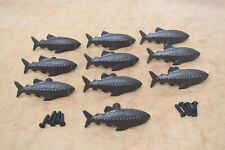 Vintage Cast Iron Fish shape Knob Drawer handle cupboard knobs Pull 10pcs picture