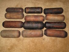 Vintage Lot Of 12 Wood Fishing Net Rope Floats  Nautical Beach Decor picture
