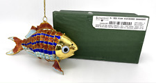 Cloisonne Enamel Red Fish Ornament 7-Inch VTG - Missing One Fin picture