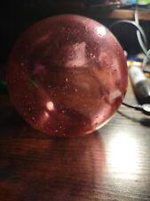 Vintage Japanese Blown Glass Fishing Float Pink Buoy Ball picture