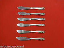 King Christian by Wallace Sterling Silver Trout Knife Set 6pc HHWS  Custom Made picture