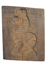 Wooden Butter Mold Of Alpaca Or Llama, Vintage And Uneven Board With Hook For... picture