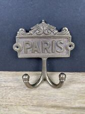 Paris Wall Hook Brass? Heavy Shabby Boho Chic Decor Decorative Vintage Hanging picture