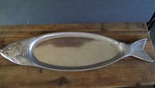 Vintage Metalware Fish Shaped Platter Tray Salmon picture