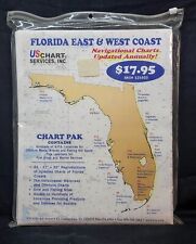 Chart Pak Florida East & West Coast Navigational Charts Fishing Boating Diving picture