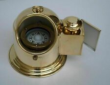 Binnacle Boat Oil Lamp Brass Nautical Ship Compass Antique Gimbal Ship Table Top picture