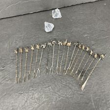 Vintage Sterling silver Appetizer Forks Llama Alpaca with Hook hor d'oeuvres 18 picture
