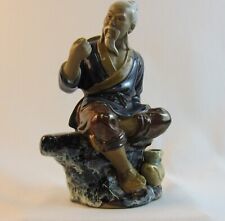 Antique Chinese Shiwan Ceramic Pottery Figurine Fishermen Home Art Decor picture