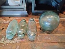 Lot Japanese Glass Fishing Floats Rolling Pin Ball Vintage Net Buoy Japan picture