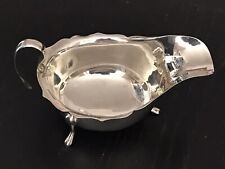 Vintage solid Silver Sauce Boat with Wavy Edge Hallmark 1956 Sheffield 99 grams picture