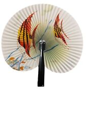 Vintage Japanese  hand Fan  with fish picture