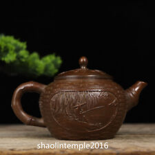 mark China antique bronze Xuande Pure copper Jiang Taigong fishing Wine pot picture