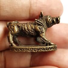 Wild Boar Pig Talisman Statue Figure Bass Thai Amulet Fortune Lucky picture