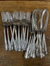 SUPERB ANTIQUE FISH CUTLERY HAMILTON LAIDLAW & Co GLASGOW SILVER PLATE ENGRAVED picture