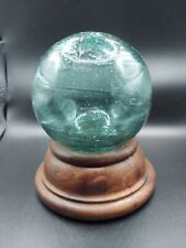 Antique Glass Fishing Float On A Walnut Base picture