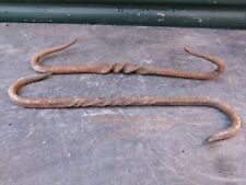 2 Antique Hand Forged Meat Hooks picture